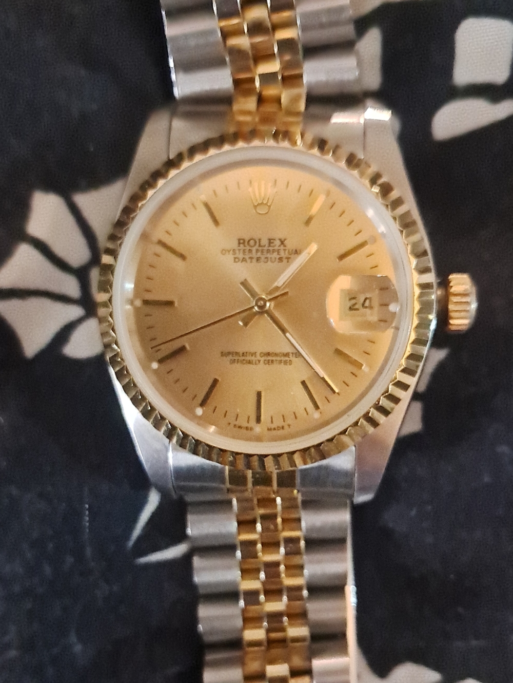 Rolex Two-Tone Gold and Silver Datejust Watch